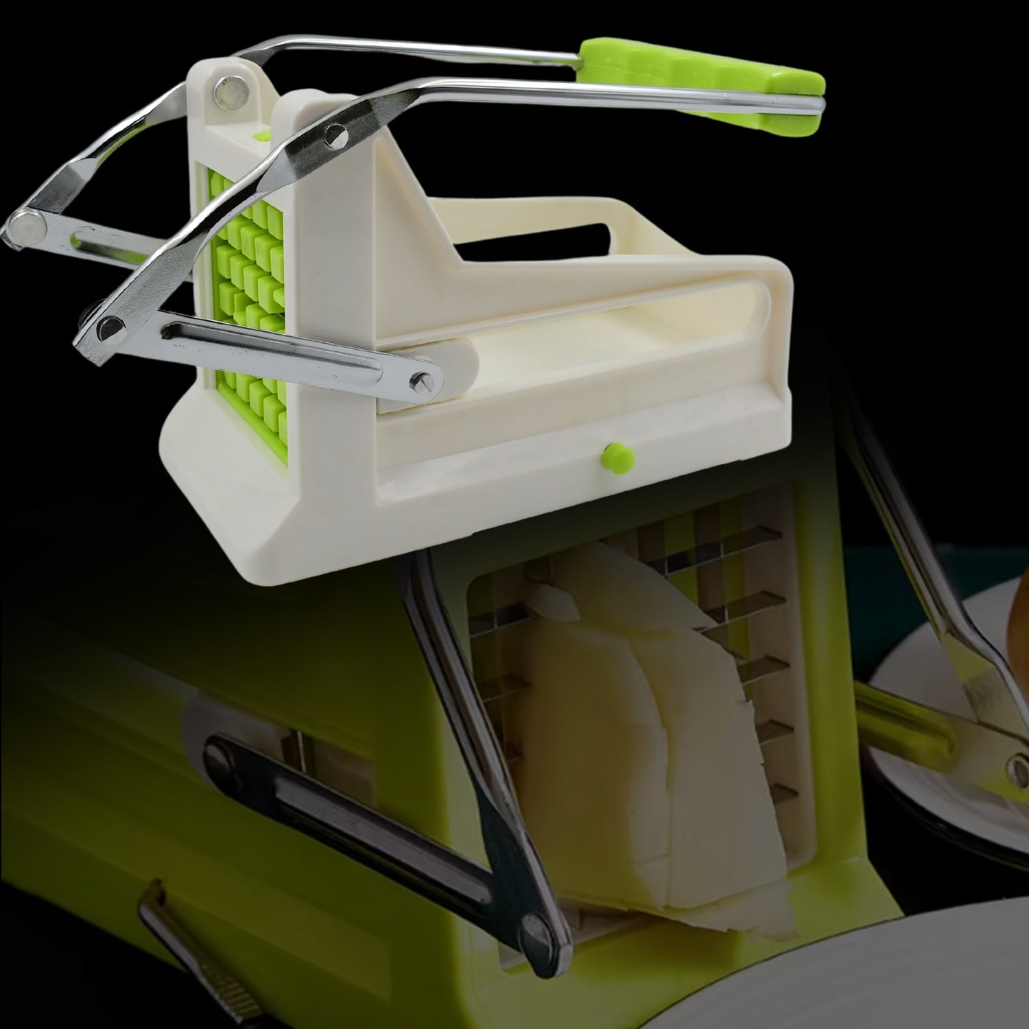 French Fry Cutter, Great with Vegetables, Potato Fries Cutter Professional Vegetable Cutter Stainless Steel Cutter Potato, Onions, Carrots, Cucumbers, Fruits Potato Cutter (1 pc) French Fry Cutter, Great with Vegetables, Potato Fries Cutter Professional Vegetable Cutter Stainless Steel Cutter Potato, Onions, Carrots, Cucumbers, Fruits Potato Cutter (1 pc)